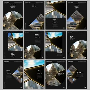 A4 brochure layout of covers design templates for flyer leaflet, A4 brochure Illustrazione stock