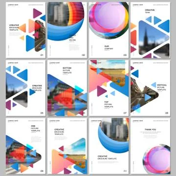 A4 brochure layout of covers design templates for flyer leaflet, A4 format Stock Illustration