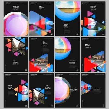 A4 brochure layout of covers design templates for flyer leaflet, A4 format Illustrazione stock