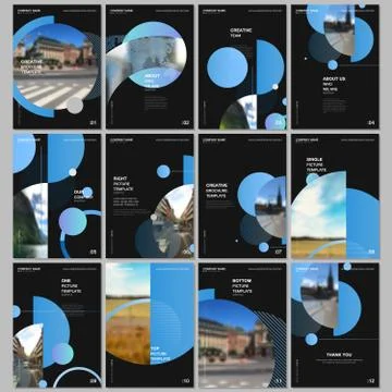 A4 brochure layout of covers design templates for flyer leaflet, A4 format Illustrazione stock