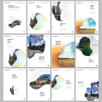 A4 brochure layout of covers design templates for flyer leaflet, A4 format Stock-Illustration