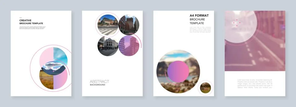 A4 brochure layout of covers design templates for flyer leaflet, A4 brochure Stock Illustration