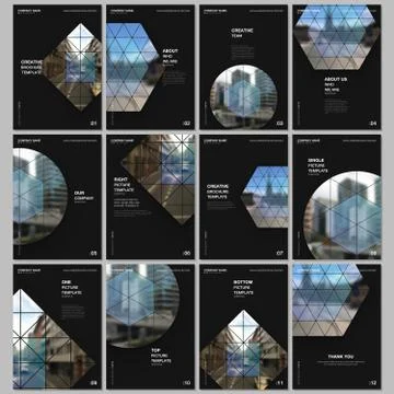 A4 brochure layout of covers design templates for flyer leaflet, A4 format Stock Illustration