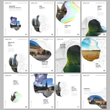 A4 brochure layout of covers design templates for flyer leaflet, A4 format Stock-Illustration