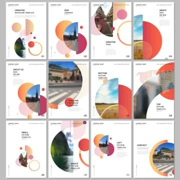 A4 brochure layout of covers design templates for flyer leaflet, A4 format Stock Illustration