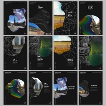 A4 brochure layout of covers design templates for flyer leaflet, A4 format Stock Illustration