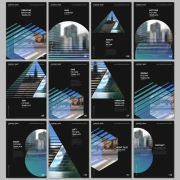 A4 brochure layout of covers design templates for flyer leaflet, A4 format Stock Illustration