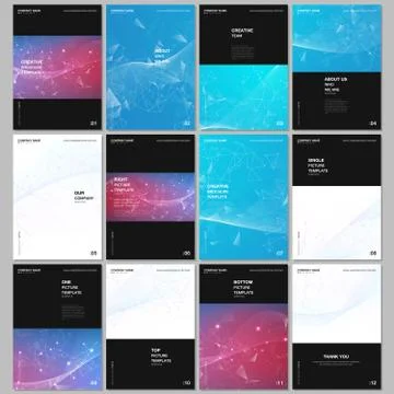 A4 brochure layout of covers design templates for flyer leaflet, A4 brochure Stock Illustration