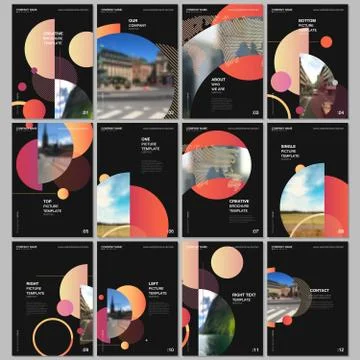 A4 brochure layout of covers design templates for flyer leaflet, A4 format Stock Illustration