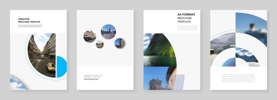 A4 brochure layout of covers design templates for flyer leaflet, A4 brochure Stock Illustration