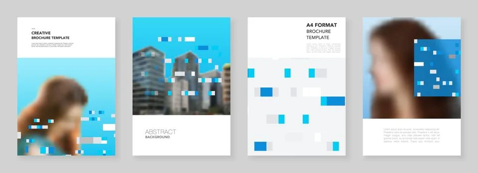 A4 brochure layout of covers design templates for flyer leaflet, A4 brochure Stock Illustration