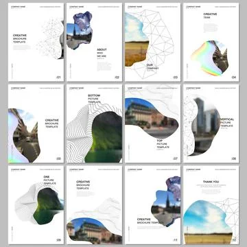 A4 brochure layout of covers design templates for flyer leaflet, A4 format Stock Illustration