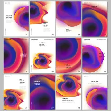 A4 brochure layout of covers design templates for flyer leaflet, A4 brochure Stock Illustration