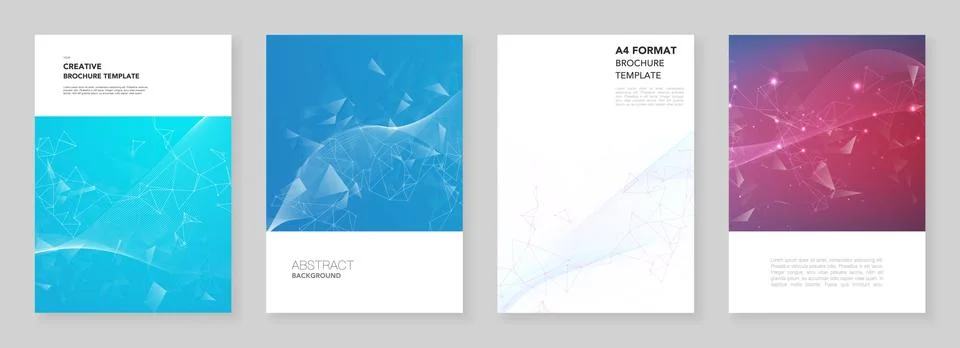 A4 brochure layout of covers design templates for flyer leaflet, A4 brochure Stock Illustration