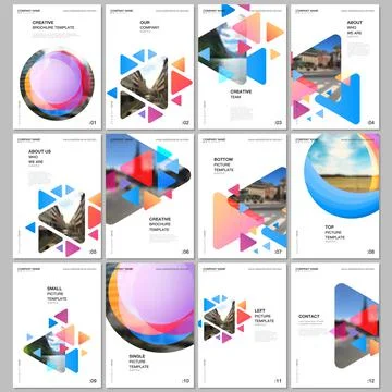 A4 brochure layout of covers design templates for flyer leaflet, A4 format Stock Illustration