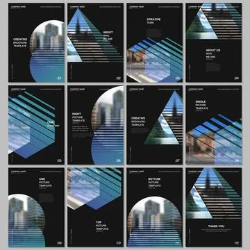 A4 brochure layout of covers design templates for flyer leaflet, A4 format Stock Illustration