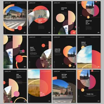 A4 brochure layout of covers design templates for flyer leaflet, A4 format Stock Illustration