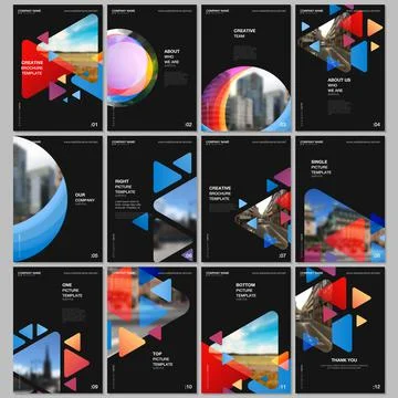 A4 brochure layout of covers design templates for flyer leaflet, A4 format Stock Illustration