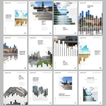 A4 brochure layout of covers design templates for flyer leaflet, A4 brochure Stock Illustration
