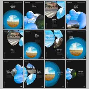 A4 brochure layout of covers templates for flyer leaflet, A4 format brochure Stock Illustration
