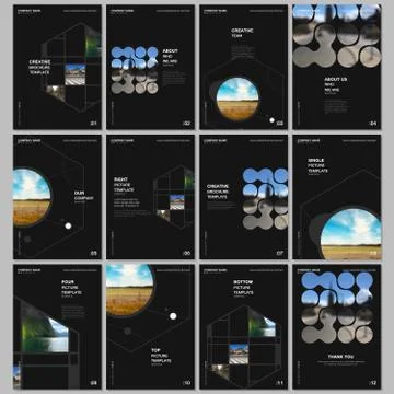 A4 brochure layout of covers templates for flyer leaflet, A4 brochure design Illustrazione stock