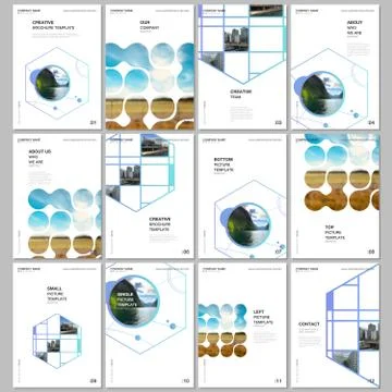 A4 brochure layout of covers templates for flyer leaflet, A4 brochure design Stock-Illustration