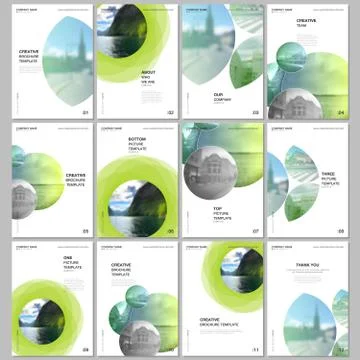 A4 brochure layout of covers templates for flyer leaflet, A4 format brochure Stock Illustration
