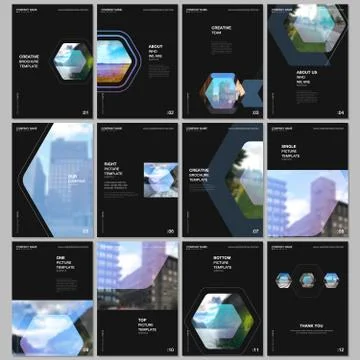 A4 brochure layout of covers templates for flyer leaflet, A4 format brochure Stock Illustration
