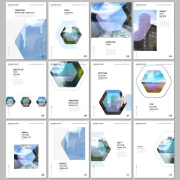 A4 brochure layout of covers templates for flyer leaflet, A4 format brochure Stock Illustration