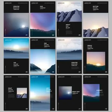 A4 brochure layout of covers templates for flyer leaflet, A4 brochure design Stock Illustration