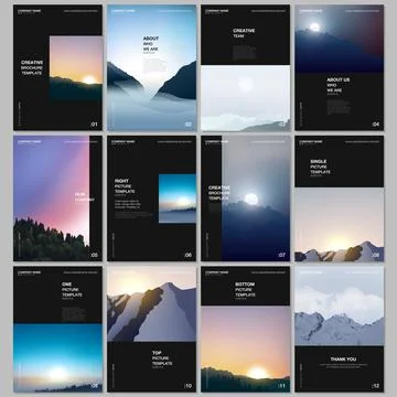 A4 brochure layout of covers templates for flyer leaflet, A4 brochure design Stock Illustration
