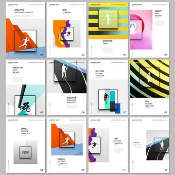 A4 brochure layout of covers templates for flyer leaflet, A4 brochure design Illustrazione stock