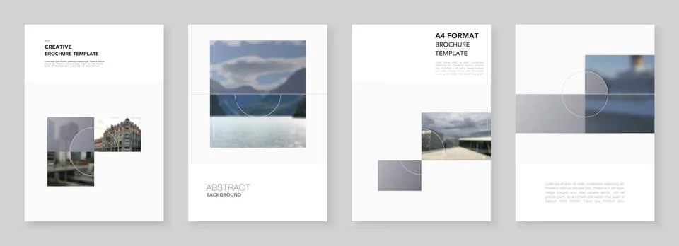 A4 brochure layout of modern covers design templates for business flyer leaflet Stock Illustration