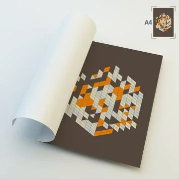 A4 Business Blank. Abstract Vector Illustration 库存插图