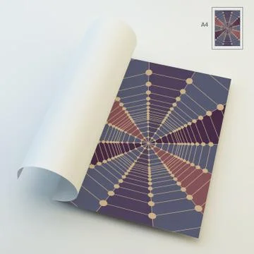 A4 Business Blank. Network Background Stock Illustration