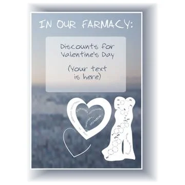A4 Design. Vector Background With the Chemical Interpretation of the Love Stock Illustration