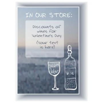 A4 Design. Vector Background With The The Chemical compaunds of the Wine Stock Illustration