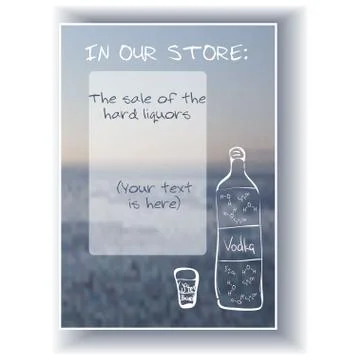 A4 Design. Vector Background With The The Chemical compaunds of Vodka Stock Illustration