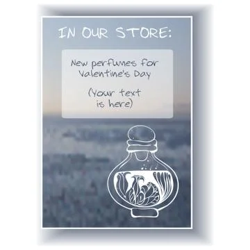 A4 Design. Vector Background. The Chemistry of Perfume Stock Illustration