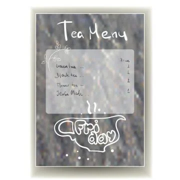 A4 Design. Vector Background With The Friday - Tea Days Stock Illustration