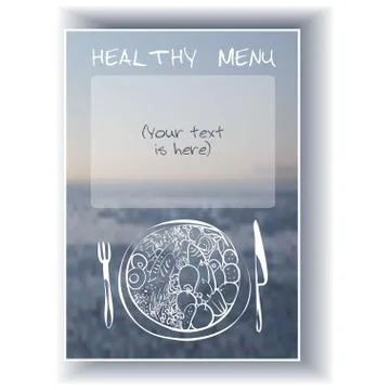 A4 Design. Vector Background With The Healthy Eating - The Healthy Eating Plate Illustrazione stock