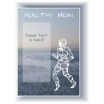 A4 Design. Vector Background With The Healthy Eating - Boy Stock Illustration