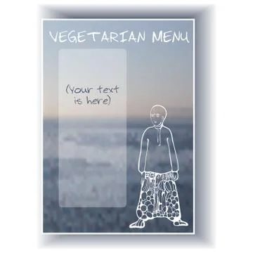 A4 Design. Vector Background With The Healthy Eating - The Vegetarian Boy Stock Illustration