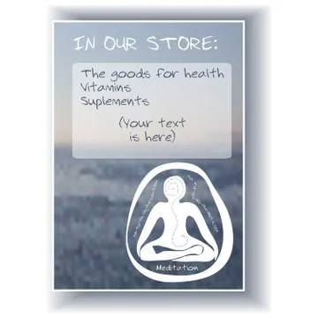 A4 Design. Vector Background. Meditation - Illustration with the Chemical Stock Illustration