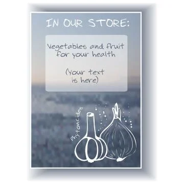 A4 Design. Vector Background With The Phytoncides of the Onion and Garlic Stock Illustration