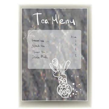 A4 Design. Vector Background With The Saturday - Tea Days Stock Illustration