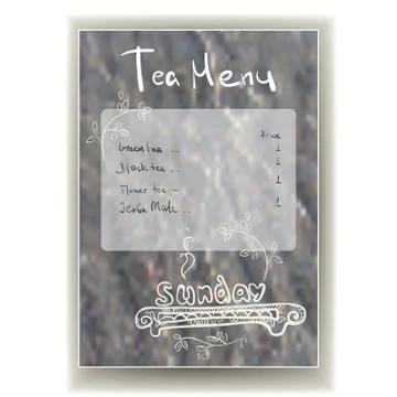 A4 Design. Vector Background With The Sunday - Tea Days Stock Illustration