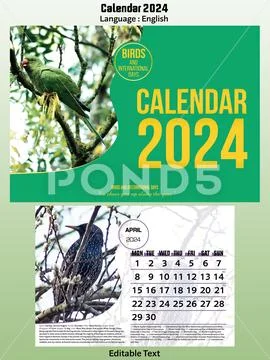 A4 Desk Calendar PSD 템플릿