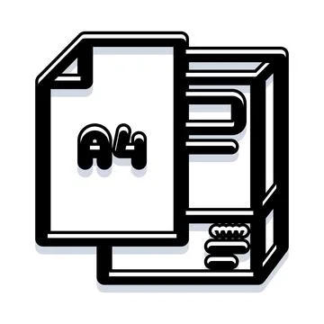 A4 document and file folder organizing paperwork Stockillustratie