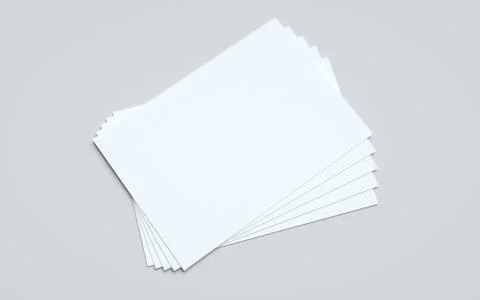 A4 Flyer / Letterhead Mock-Up - Multiple Flyers. 3D Illustration Stock Illustration
